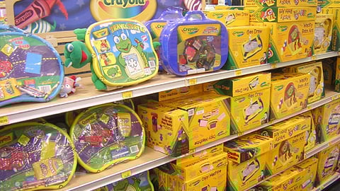Crayola Aisle Sign and Shelf Presentation