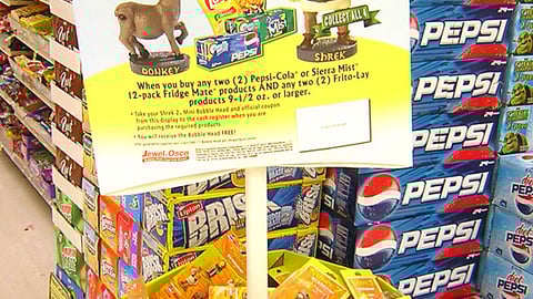 Pepsi/Frito-Lay 'Shrek 2' Free Bobble Head Dump Bin