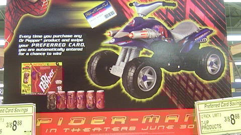 Dr Pepper 'Spider-Man 2' ATV Contest Endcap Sign