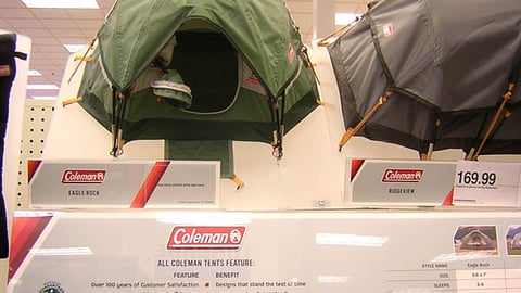 Coleman Tents In-Line Display