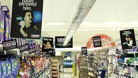 P&G Baby Aisle Signs for A&P