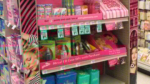Rite Aid Glam Camp Endcap