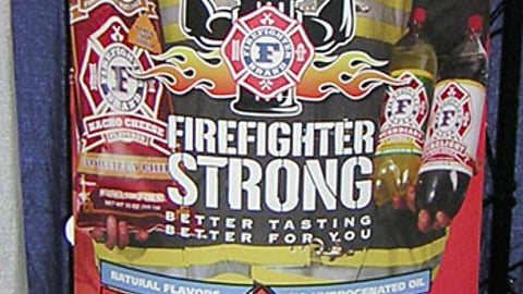 Firefighter Brands Standee