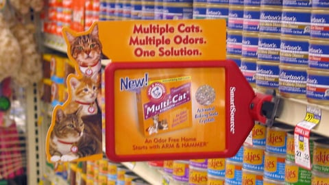 Arm & Hammer Cat Litter Shelf Sign