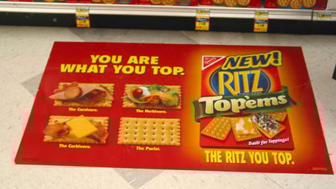Nabisco Ritz Top'ems Floor Cling