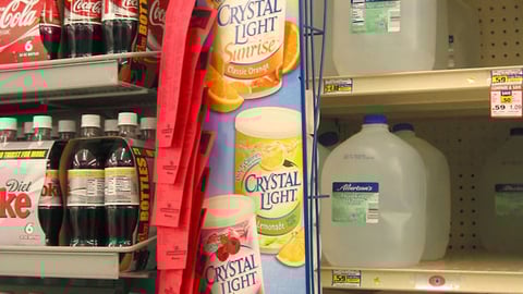 Crystal Light Gravity Feed Display