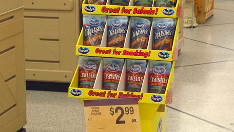 Ocean Spray Craisins Floorstand