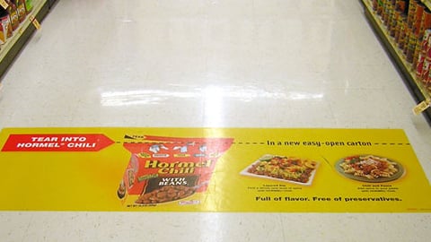 Hormel Easy-Open Chili Floor Cling
