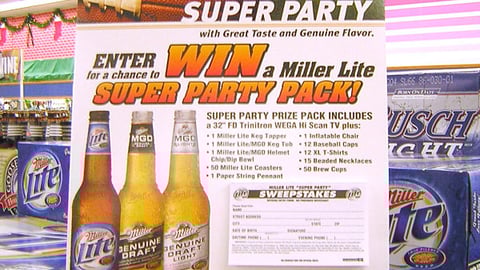 Miller Super Party Prize Pack Case Card