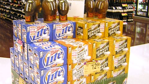 Miller "Super Party" Case Stack