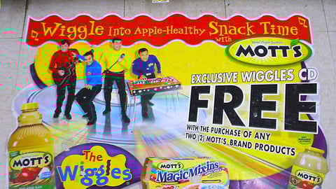 Mott's Free Wiggles CD Floor Cling