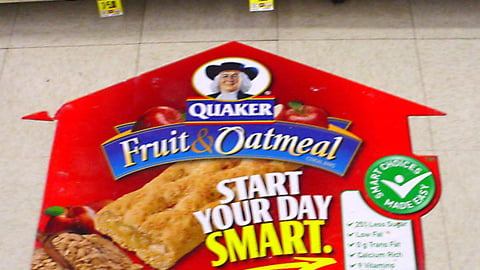 Quaker Fruit & Oatmeal Bars Floor Cling
