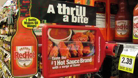 Frank's RedHot Shelf Talker