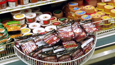 Albertsons Meat Snacks Cooler Shelf