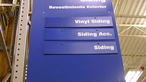 Lowe's Bilingual Aisle Navigation Signage