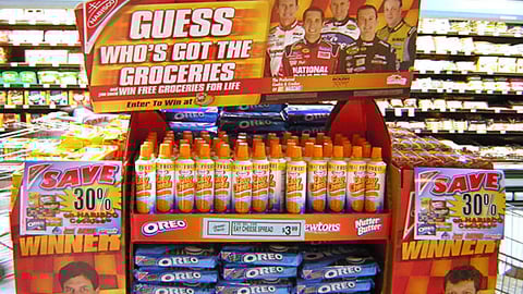 Nabisco NASCAR Sweeps Floorstand