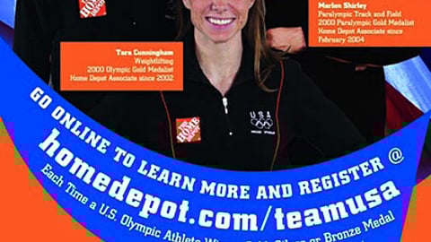 Home Depot Olympics Sweepstakes Entry Standee