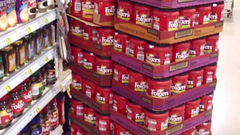 Folgers Coffee Case Stack