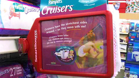 Pampers Cruisers Shelf Sign