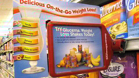 Glucerna Shakes Shelf Sign
