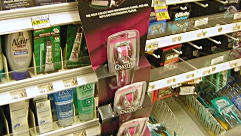 Schick Quattro for Women Merchandising Strip