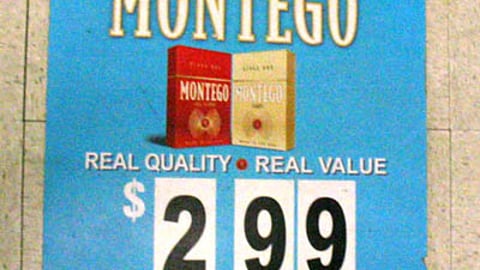 Montego Cigarettes Floor Cling