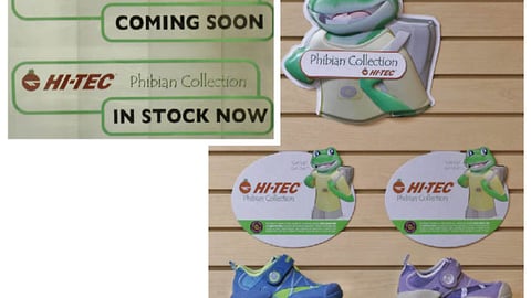 Hi-Tec Window Decals, Slatwall Displays