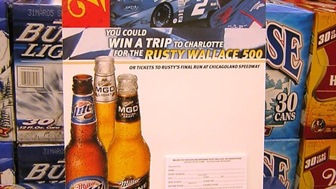 Miller Rusty Wallace 500 Sweeps Card