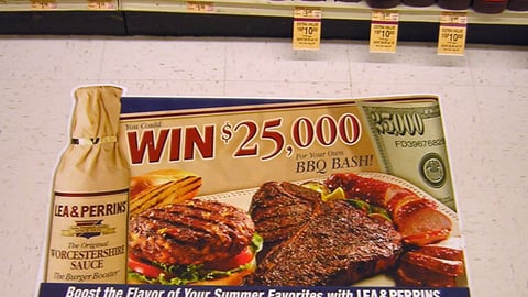 Lea & Perrins BBQ Bash Sweeps Floor Cling