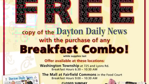 Dayton Daily News, Chick-fil-A Breakfast Promotion Graphics