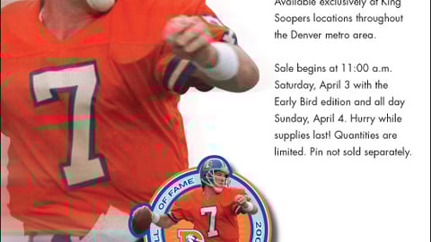 Denver Post, King Soopers John Elway Pin Promotion Graphics