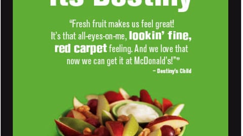 McDonald's Fruit & Walnut Salad Kiosk Graphics