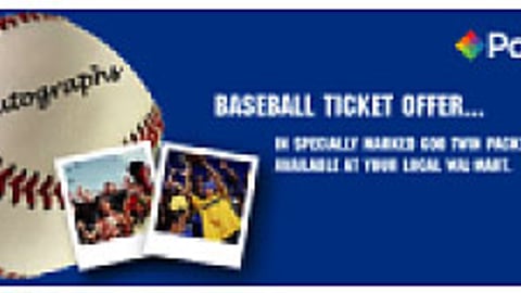 Polaroid Baseball Ticket Offer Banner