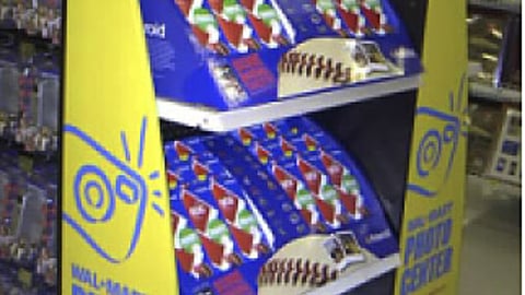 Polaroid Baseball Ticket Offer Endcap