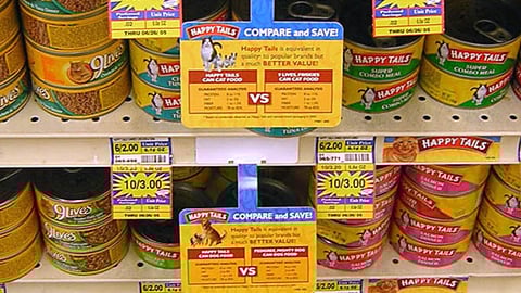 Albertsons Happy Tails Pet Food Shelf Wobblers