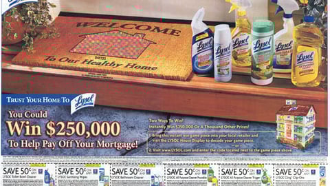 Lysol Home Mortgage Sweeps FSI