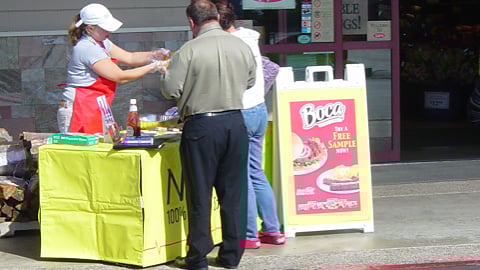 Boca Burger Sampling Station