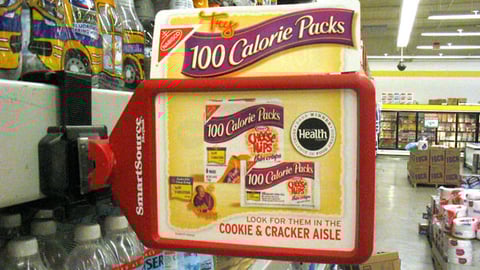 Nabisco 100 Calorie Packs Shelf Sign