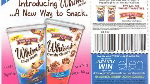 Pepperidge Farm Whims Instant Win FSI