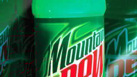Mountain Dew Blinker Bottle Display
