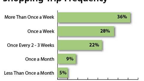 Dollar Store Shoppers: Shopping Trip Frequency