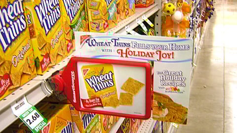 Nabisco Wheat Thins Holiday Shelf Sign