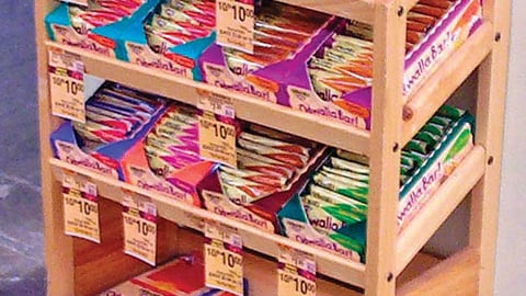 Odwalla Bar Wooden Rack