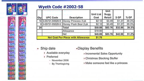 ChapStick Disney Displays Sell Sheet