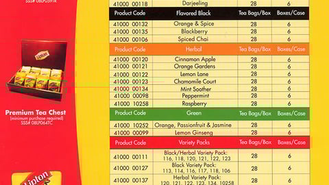 Lipton Premium Teas Display Program