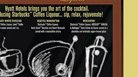 Starbucks Interactive Chalkboard Display