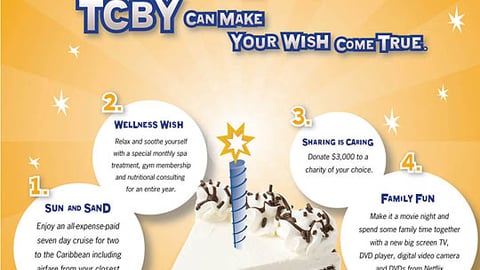 TCBY 'Wish Come True' Sweepstakes Poster