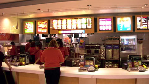 McDonald's Counter and Menu Boards