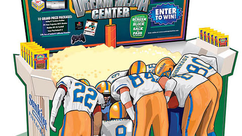 Sunkist Pistachios Media Center Sweeps Display