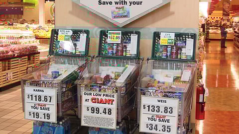 Giant Food Price Comparison Display